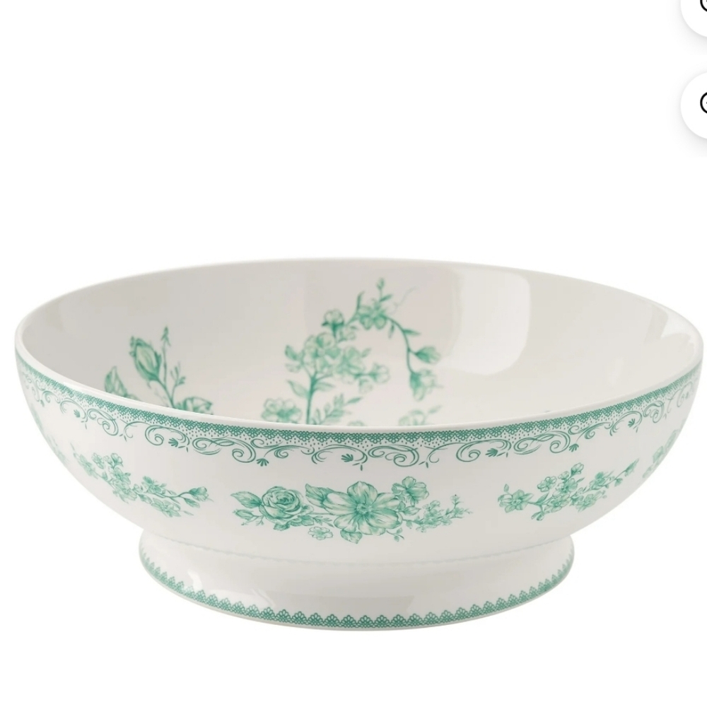 💕 Trade 2025 Pioneer Woman Agatha Green Floral 11 Inch Serving Bowl